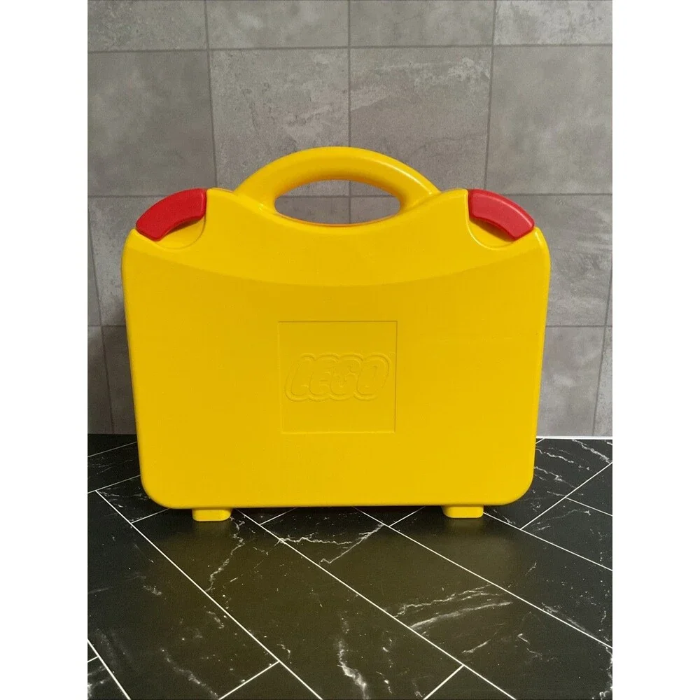LEGO Travel Case (orange/yellow with red clips includes divider inserts)
